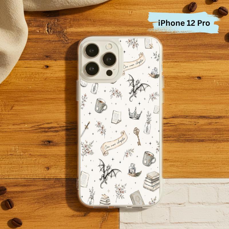 Fantasy Book Lover Pattern - One More Chapter Aesthetic Phone Case IPhone
