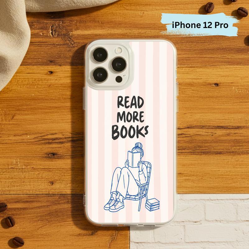 Minimalist Book Lover Quote - Read More Books Phone Case IPhone Minimalist Book Lover Quote - Read More Books Phone Case IPhone