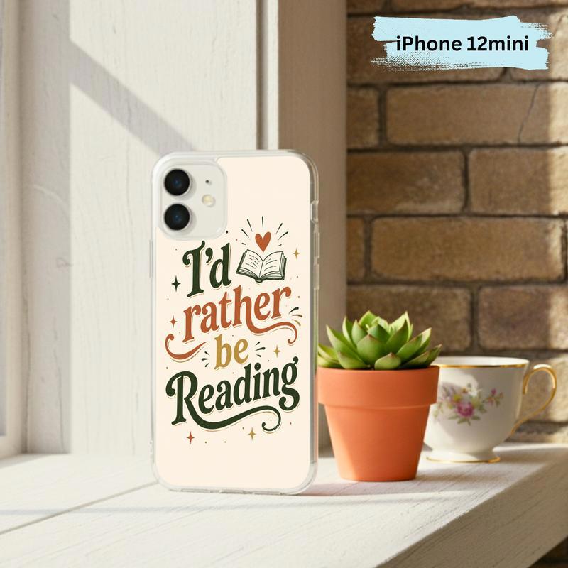I’d Rather Be Reading - Retro Book Lover Quote Phone Case IPhone