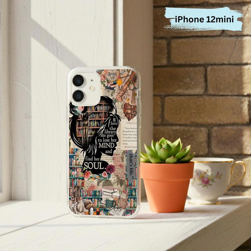 Into The Library She Goes - Book Lover Collage Phone Case IPhone