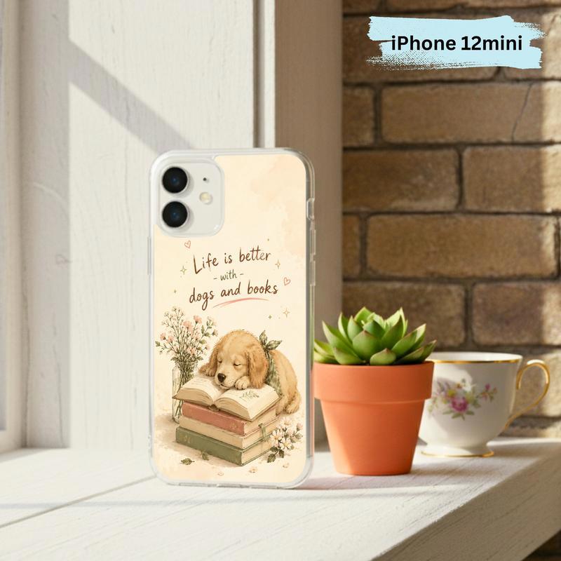 Life Is Better With Dogs And Books - Cute Book Lover Phone Case IPhone