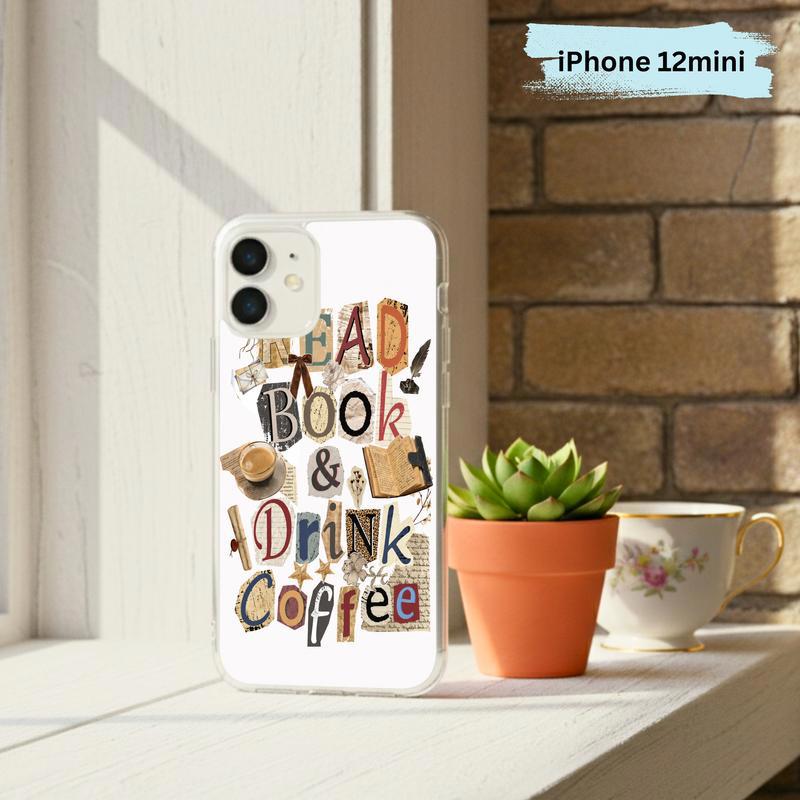 Read Book And Drink Coffee - Vintage Collage Reader Art Phone Case IPhone