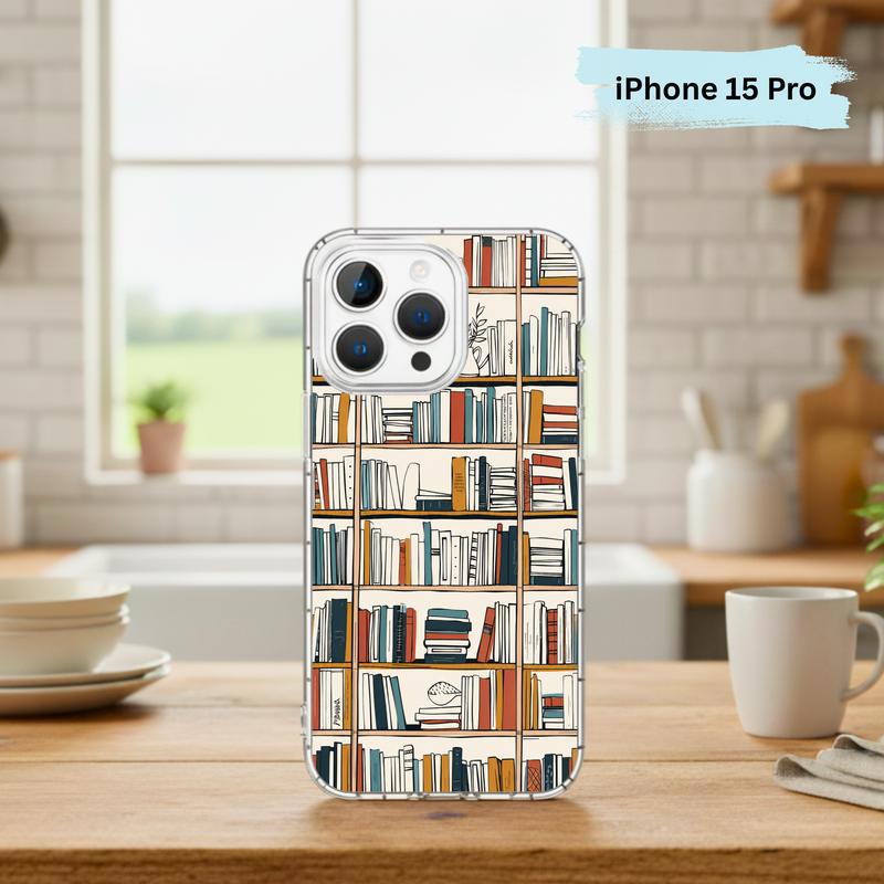 Boho Bookshelf Art - Modern Reader Aesthetic Phone Case IPhone