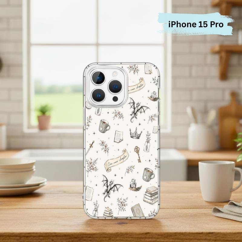 Fantasy Book Lover Pattern - One More Chapter Aesthetic Phone Case IPhone