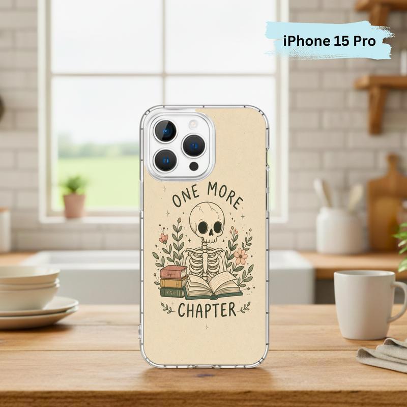 One More Chapter Skeleton - Gothic Book Lover Art Phone Case IPhone