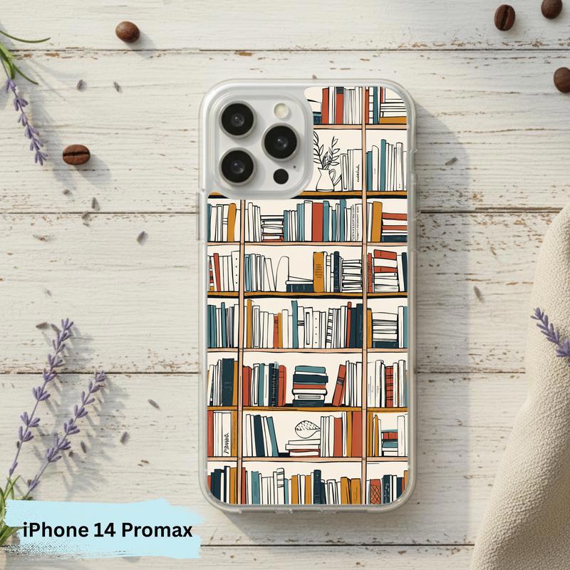 Boho Bookshelf Art - Modern Reader Aesthetic Phone Case IPhone