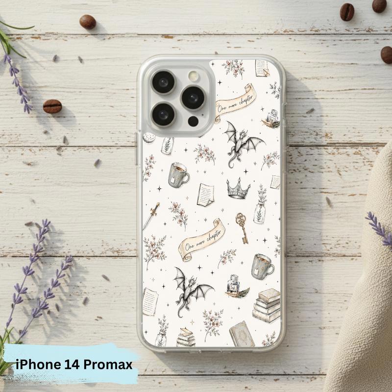 Fantasy Book Lover Pattern - One More Chapter Aesthetic Phone Case IPhone