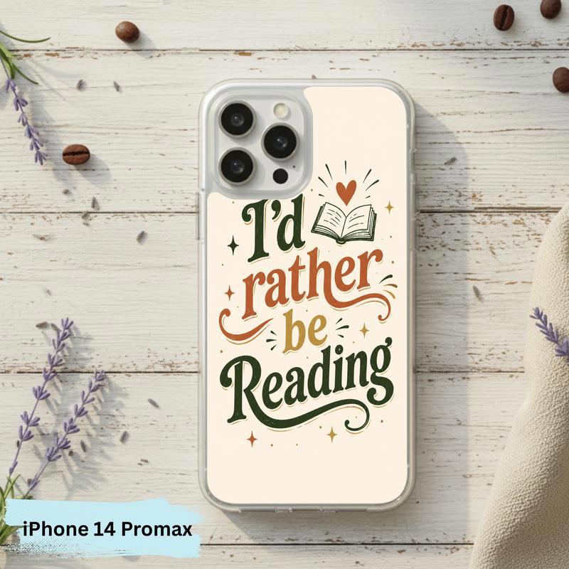 I’d Rather Be Reading - Retro Book Lover Quote Phone Case IPhone