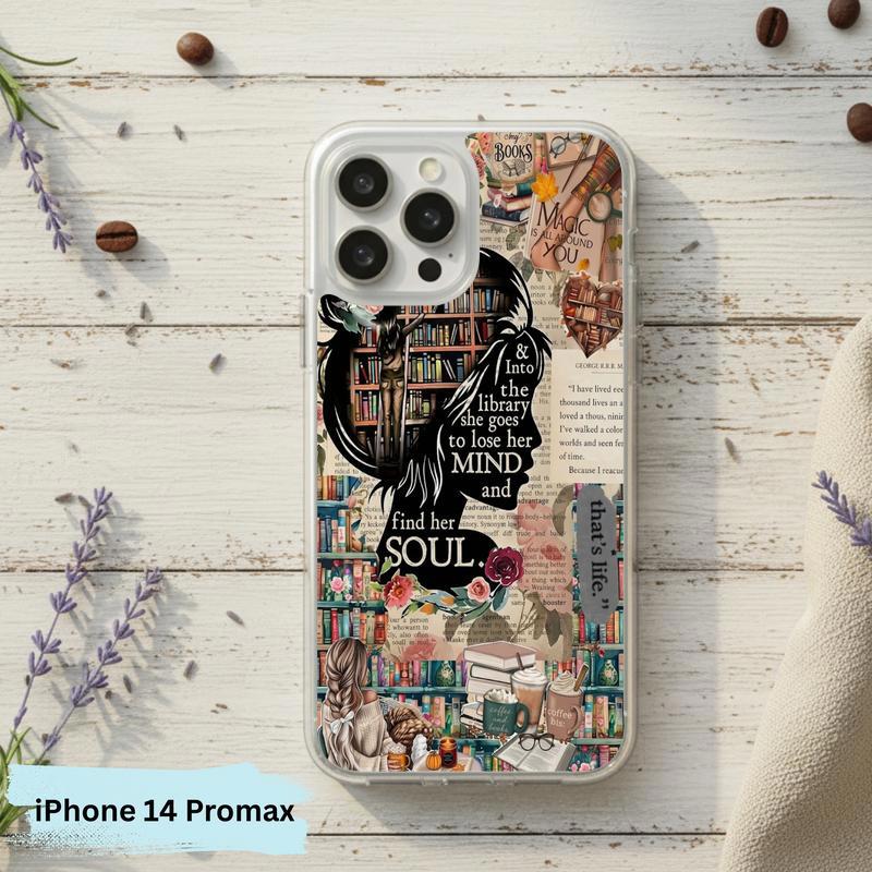 Into The Library She Goes - Book Lover Collage Phone Case IPhone