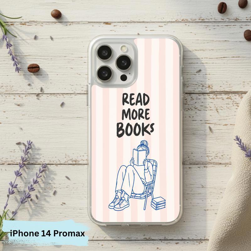 Minimalist Book Lover Quote - Read More Books Phone Case IPhone Minimalist Book Lover Quote - Read More Books Phone Case IPhone