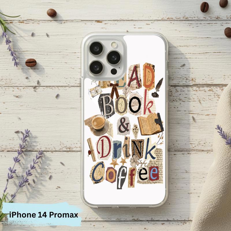 Read Book And Drink Coffee - Vintage Collage Reader Art Phone Case IPhone