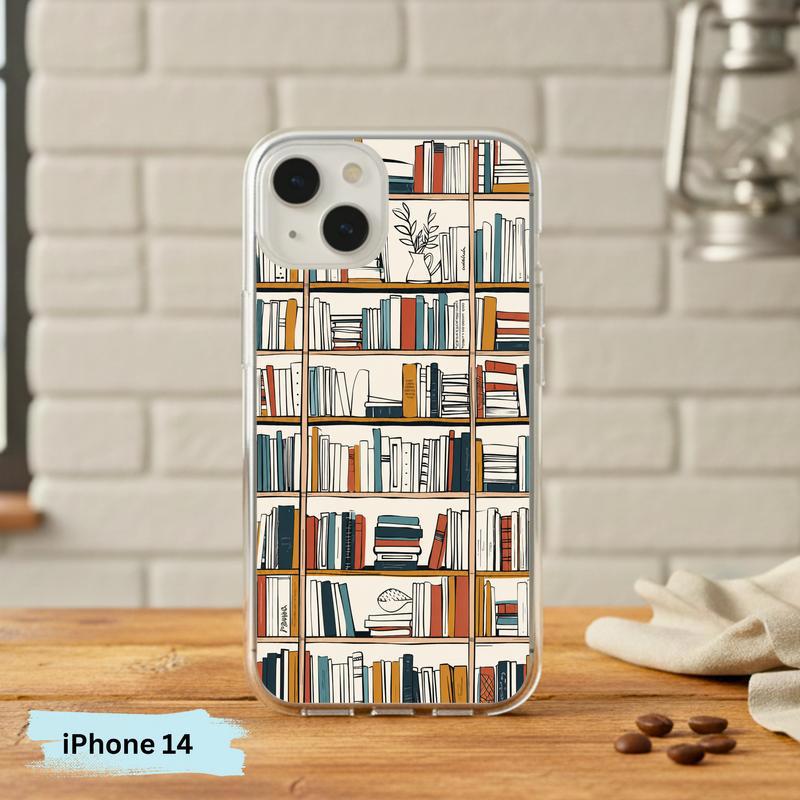 Boho Bookshelf Art - Modern Reader Aesthetic Phone Case IPhone