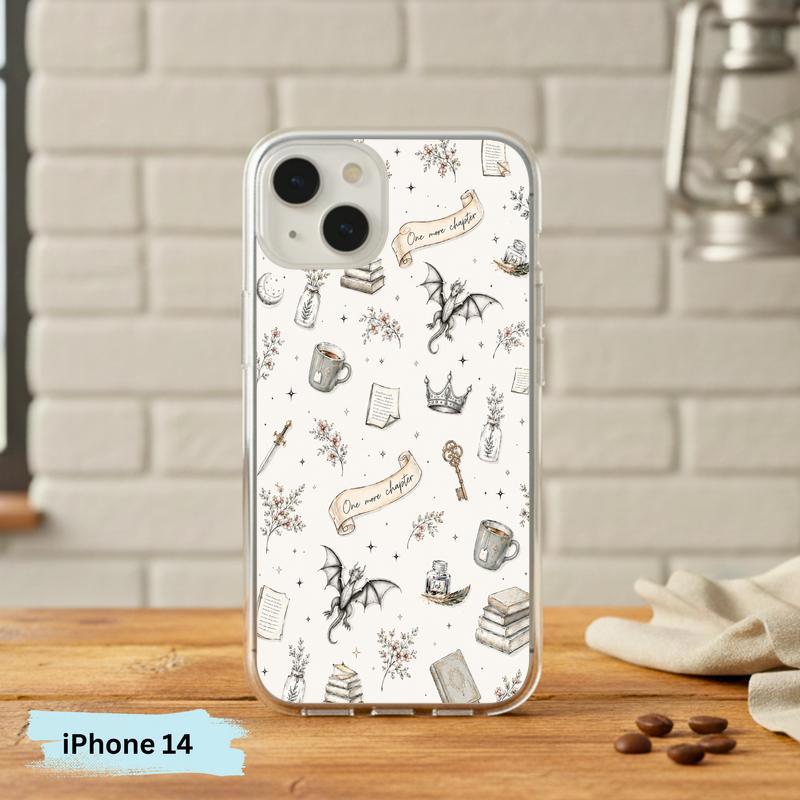 Fantasy Book Lover Pattern - One More Chapter Aesthetic Phone Case IPhone