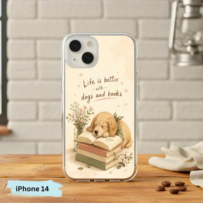 Life Is Better With Dogs And Books - Cute Book Lover Phone Case IPhone
