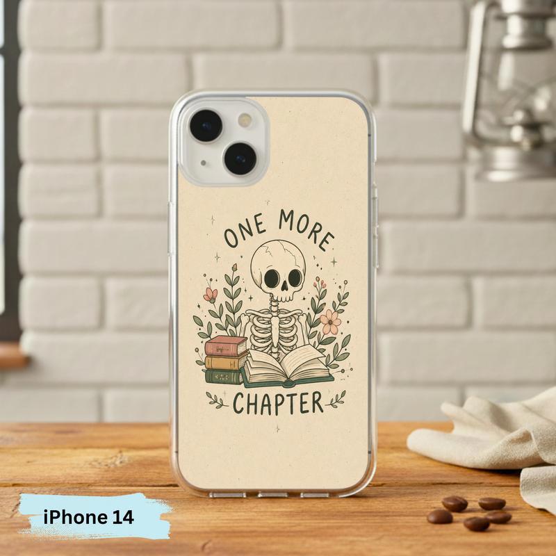 One More Chapter Skeleton - Gothic Book Lover Art Phone Case IPhone