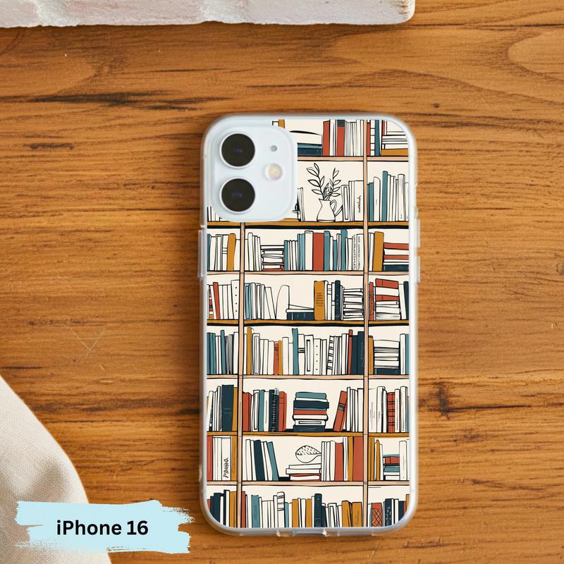 Boho Bookshelf Art - Modern Reader Aesthetic Phone Case IPhone