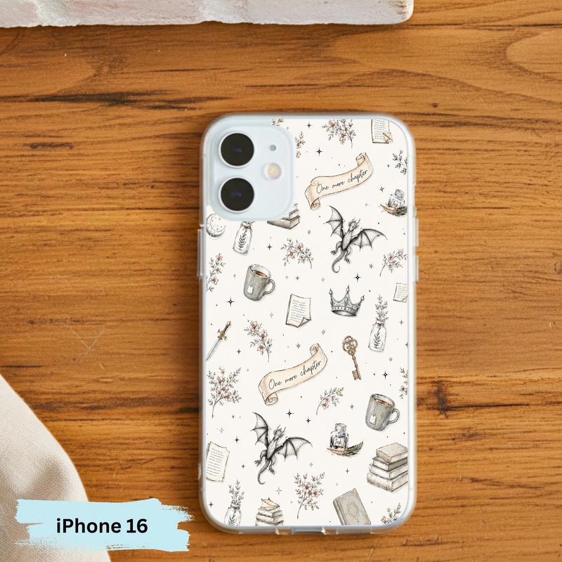 Fantasy Book Lover Pattern - One More Chapter Aesthetic Phone Case IPhone