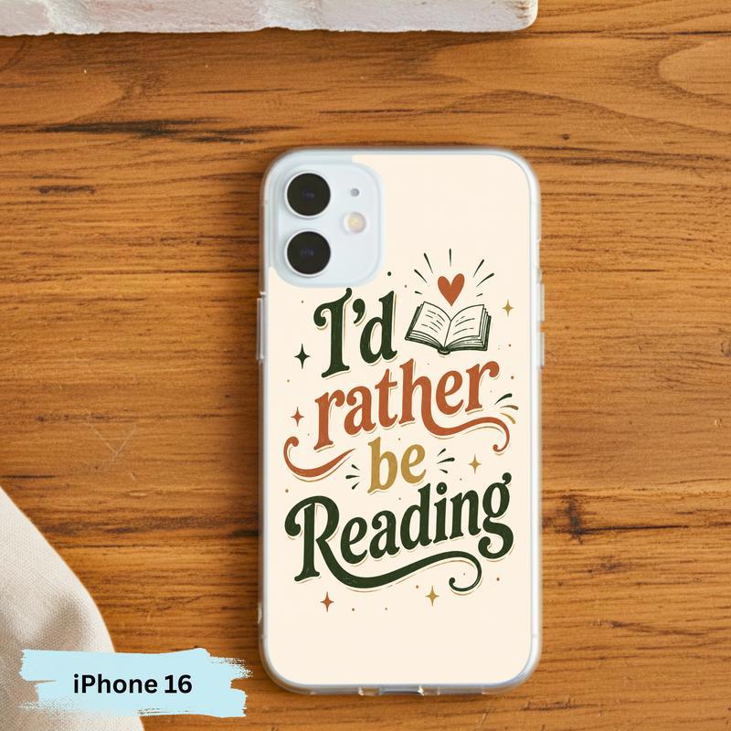 I’d Rather Be Reading - Retro Book Lover Quote Phone Case IPhone