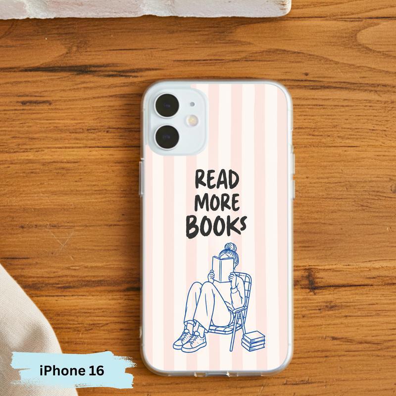 Minimalist Book Lover Quote - Read More Books Phone Case IPhone Minimalist Book Lover Quote - Read More Books Phone Case IPhone