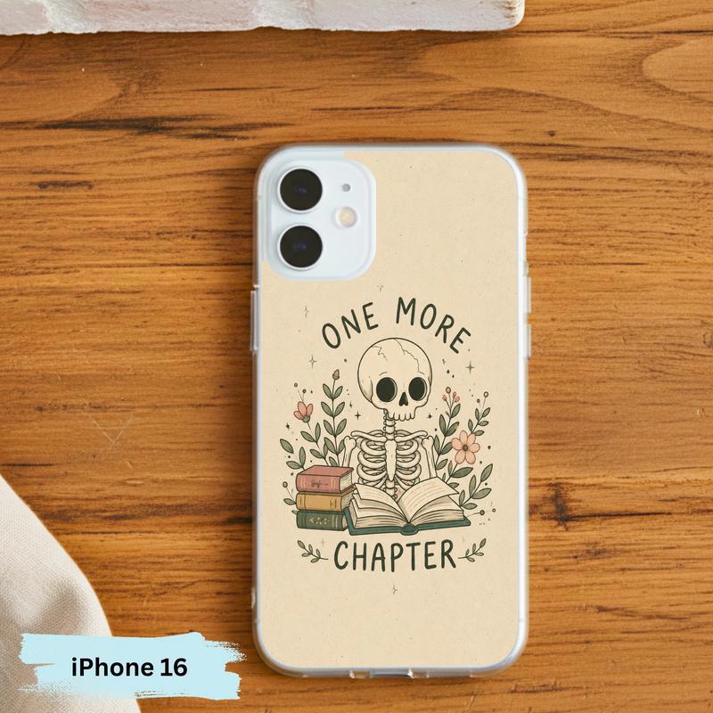 One More Chapter Skeleton - Gothic Book Lover Art Phone Case IPhone
