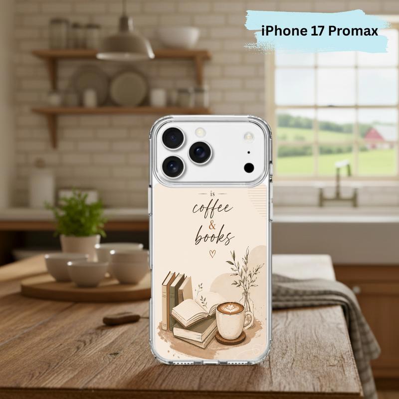 All I Need Is Coffee And Books - Boho Book Art Phone Case IPhone