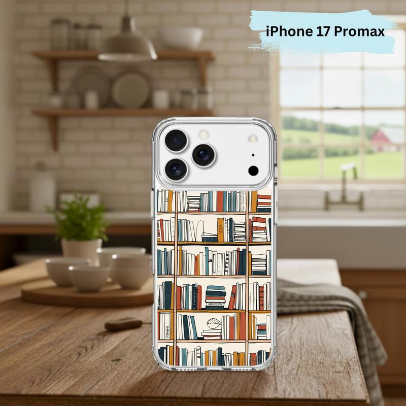 Boho Bookshelf Art - Modern Reader Aesthetic Phone Case IPhone