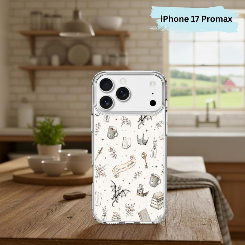 Fantasy Book Lover Pattern - One More Chapter Aesthetic Phone Case IPhone