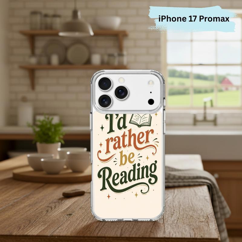 I’d Rather Be Reading - Retro Book Lover Quote Phone Case IPhone