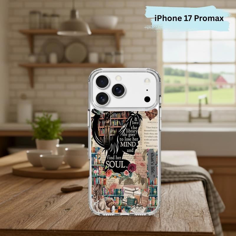 Into The Library She Goes - Book Lover Collage Phone Case IPhone