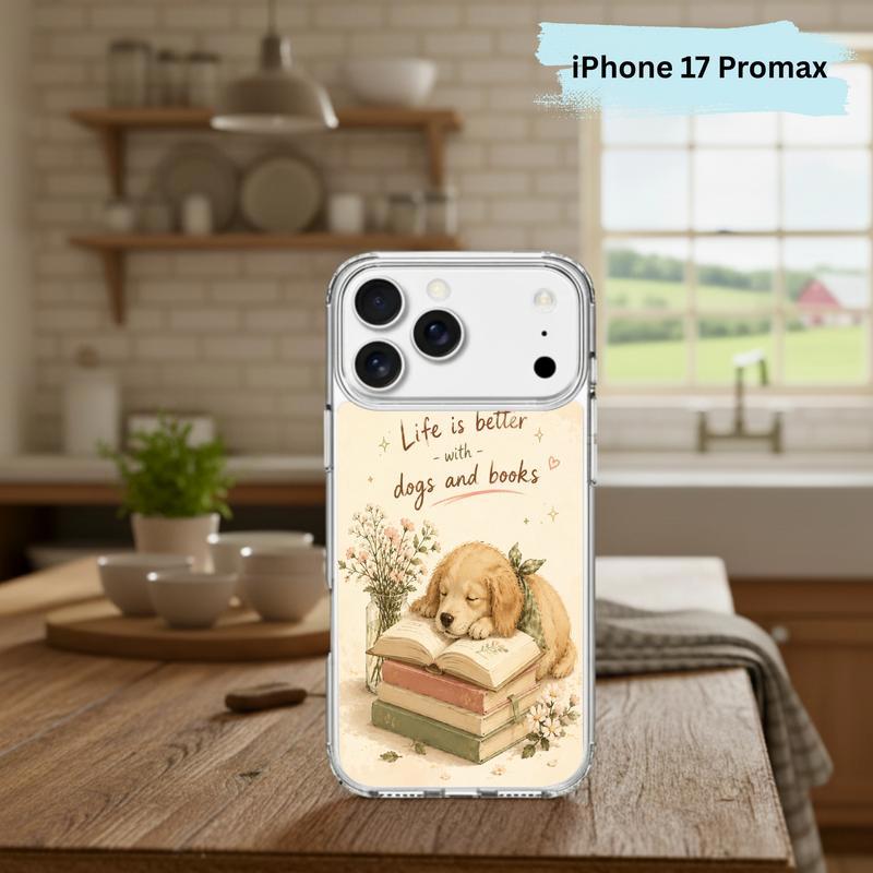 Life Is Better With Dogs And Books - Cute Book Lover Phone Case IPhone