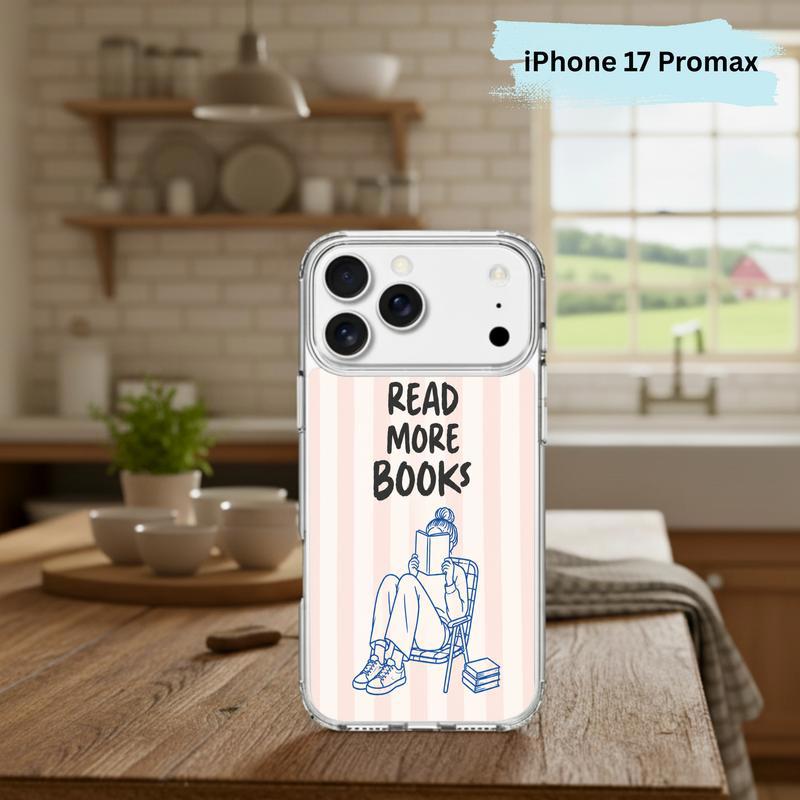 Minimalist Book Lover Quote - Read More Books Phone Case IPhone Minimalist Book Lover Quote - Read More Books Phone Case IPhone