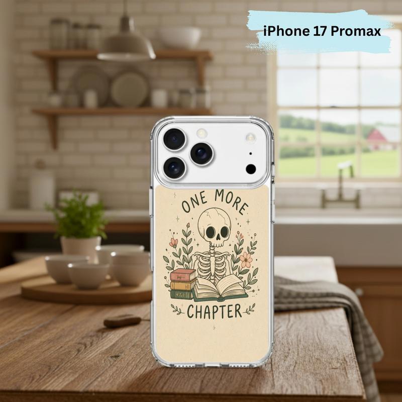 One More Chapter Skeleton - Gothic Book Lover Art Phone Case IPhone