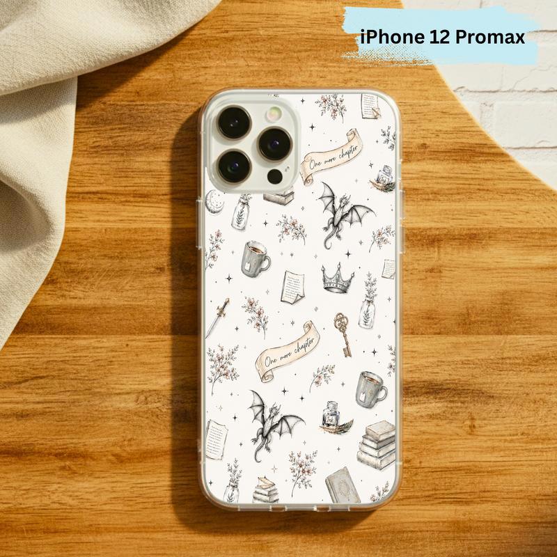 Fantasy Book Lover Pattern - One More Chapter Aesthetic Phone Case IPhone