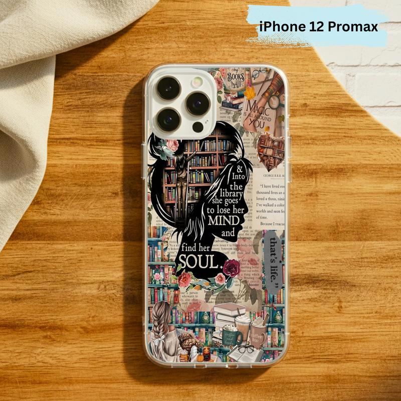 Into The Library She Goes - Book Lover Collage Phone Case IPhone