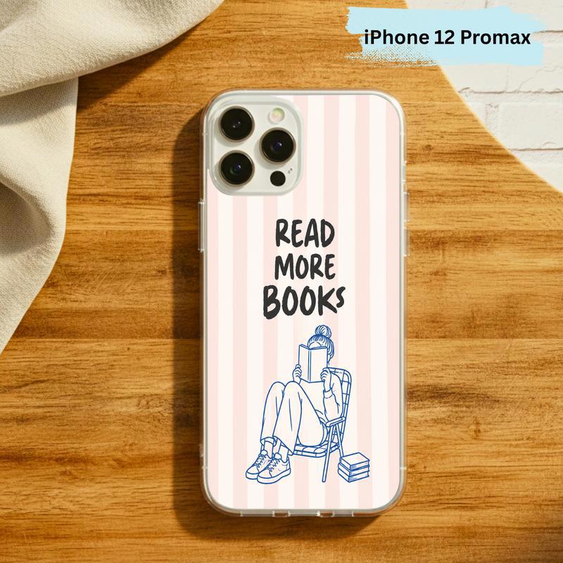 Minimalist Book Lover Quote - Read More Books Phone Case IPhone Minimalist Book Lover Quote - Read More Books Phone Case IPhone