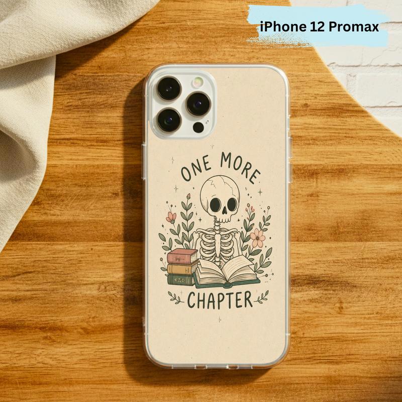 One More Chapter Skeleton - Gothic Book Lover Art Phone Case IPhone