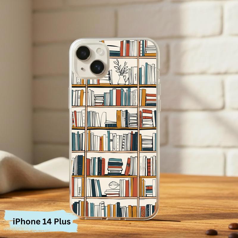 Boho Bookshelf Art - Modern Reader Aesthetic Phone Case IPhone