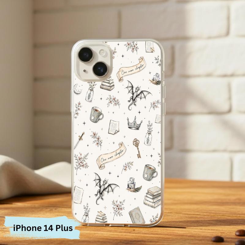 Fantasy Book Lover Pattern - One More Chapter Aesthetic Phone Case IPhone