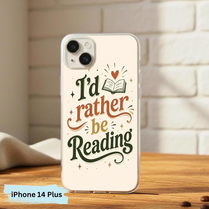 I’d Rather Be Reading - Retro Book Lover Quote Phone Case IPhone