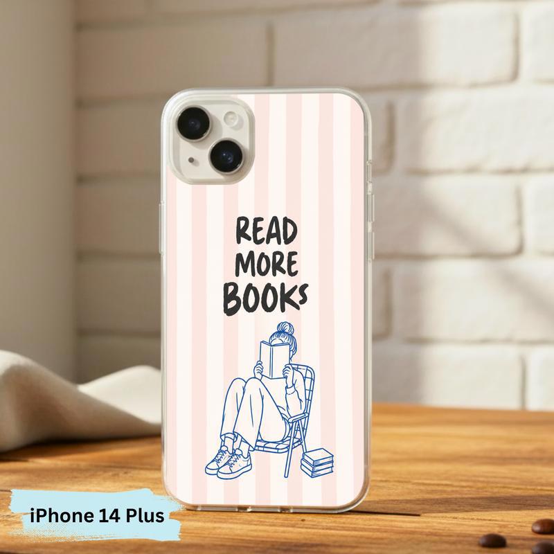 Minimalist Book Lover Quote - Read More Books Phone Case IPhone Minimalist Book Lover Quote - Read More Books Phone Case IPhone