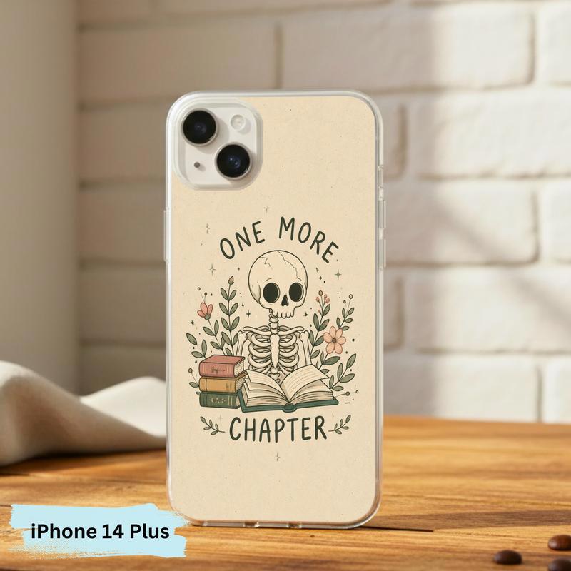 One More Chapter Skeleton - Gothic Book Lover Art Phone Case IPhone