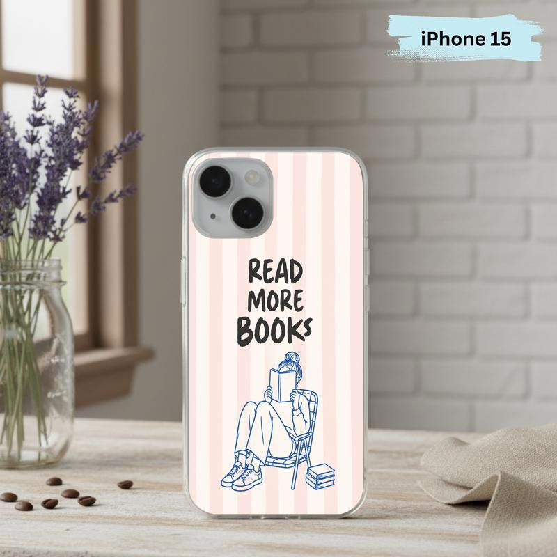 Minimalist Book Lover Quote - Read More Books Phone Case IPhone Minimalist Book Lover Quote - Read More Books Phone Case IPhone