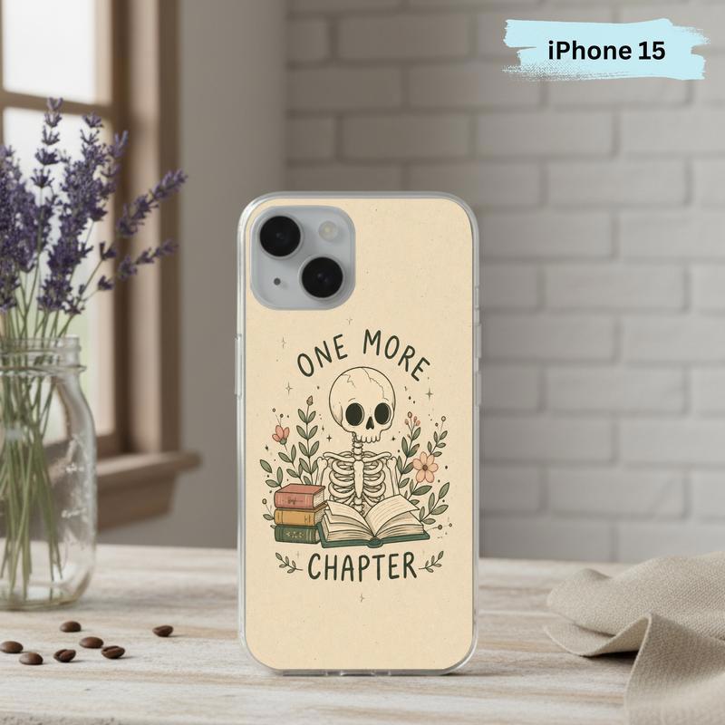 One More Chapter Skeleton - Gothic Book Lover Art Phone Case IPhone