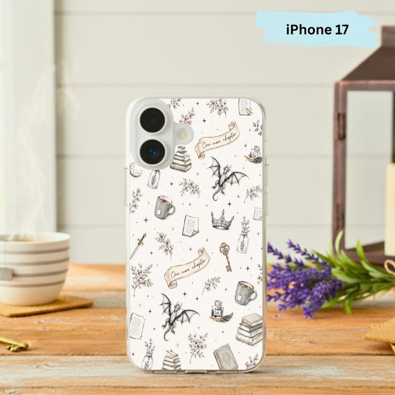 Fantasy Book Lover Pattern - One More Chapter Aesthetic Phone Case IPhone - Bookorys