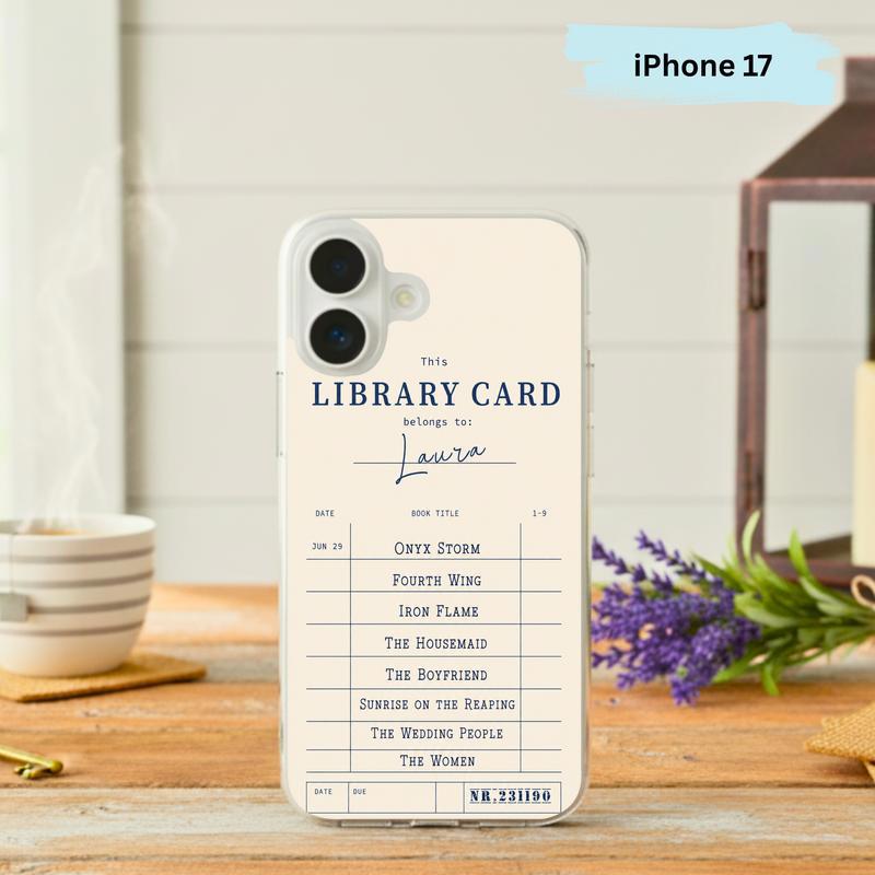 Personalized Library Card - Custom Reader Phone Case IPhone - Bookorys