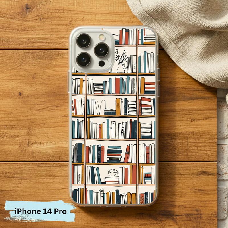 Boho Bookshelf Art - Modern Reader Aesthetic Phone Case IPhone