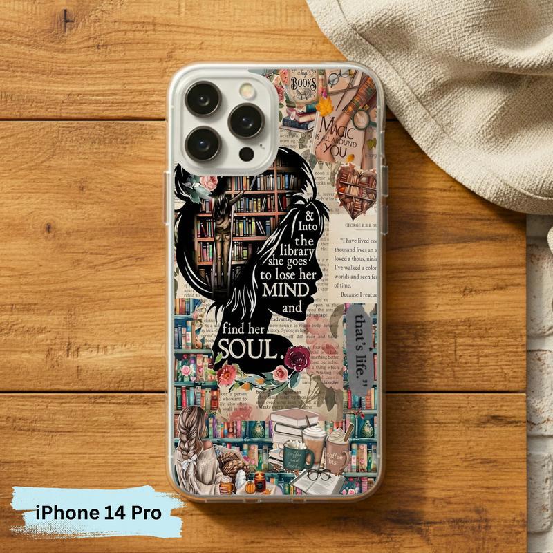 Into The Library She Goes - Book Lover Collage Phone Case IPhone