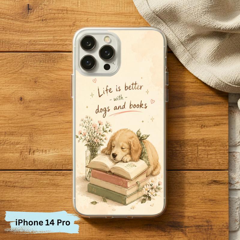 Life Is Better With Dogs And Books - Cute Book Lover Phone Case IPhone