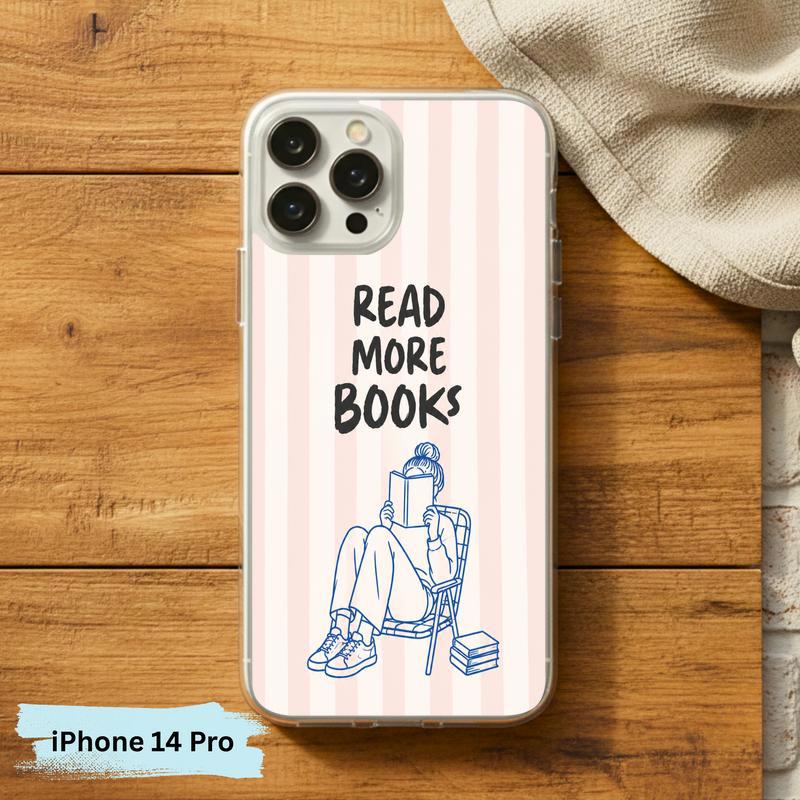 Minimalist Book Lover Quote - Read More Books Phone Case IPhone Minimalist Book Lover Quote - Read More Books Phone Case IPhone