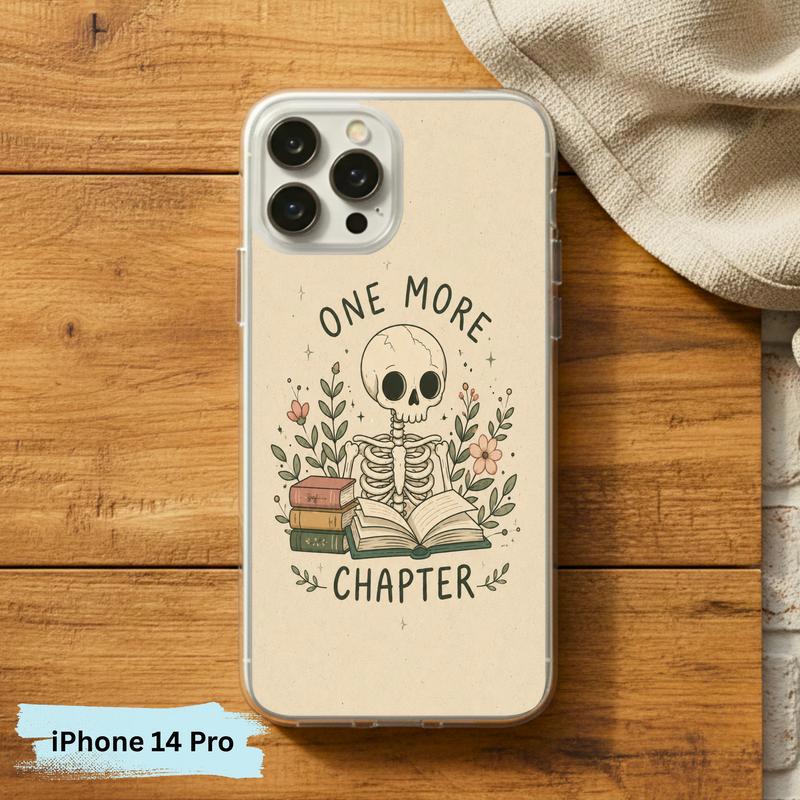 One More Chapter Skeleton - Gothic Book Lover Art Phone Case IPhone
